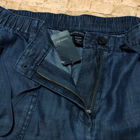 NWT Lands End Chambray Market Pants - Picture 4 of 8